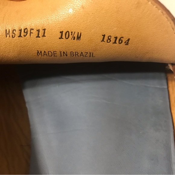 Peter Millar brown slip-on loafers leather shoes men size 10 1/2 M - Picture 5 of 12